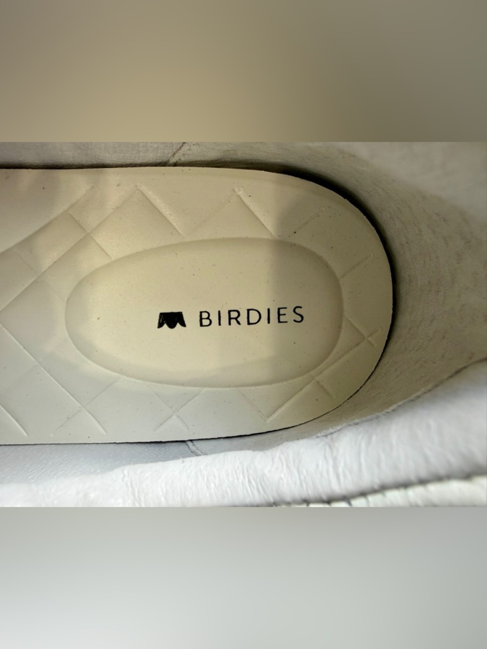 Birdies White Leather Lace-Up Sneakers Size 8 Minimalist - Picture 8 of 9